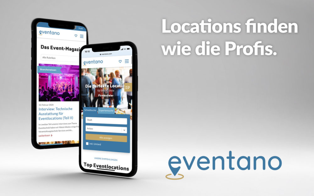 eventano Eventlocation finden wie die Profis