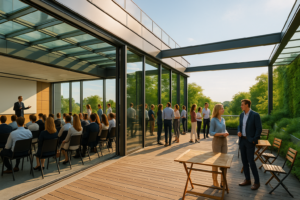 Drinnen oder draußen? Mit Hybridräumen lassen sich Events neu denken