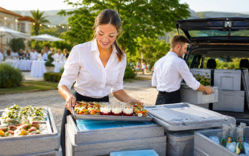 Catering Eventano Warmhalteboxen Styropor